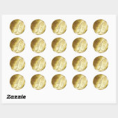 Y Monogram Faux Gold Envelope Seal Stickers (Vel)