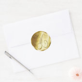Y Monogram Faux Gold Envelope Seal Stickers (Envelop)
