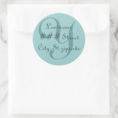 Y monogram retouradres label - personaliseer info (Tas)