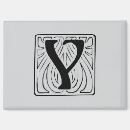 Y Monogramm schwarz Magneet