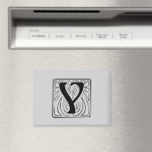 Y Monogramm schwarz Magneet (Insitu (Vaatwasser))