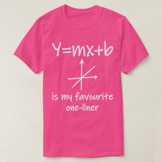 Y MX B voor Wiskunde docenten en studenten T-shirt (Design voorkant)