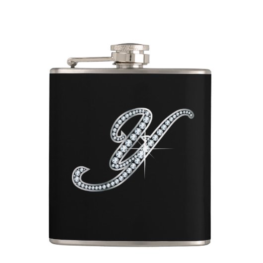 Y Script "Diamond Bling"-fles Heupfles (Voorkant)