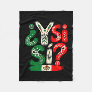 ¿y si sí_ Mexicaanse vlag Spaanse zin vintage Fleece Deken