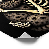 Y Skeleton Hugging Cat Halloween Lovers Human Pro Poster (Hoek)