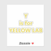 Y staat voor Gele Lab Sticker (Vel)