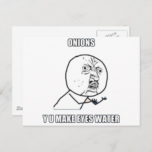 Y U maakt kleurstof water Briefkaart (Voorkant / Achterkant)