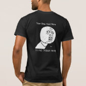 Y U NO - Design Fited Black T-Shirt (Achterkant)