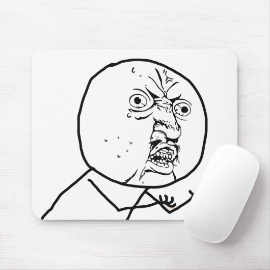 Y U NO (Original) - Mousepad Muismat (Met muis)