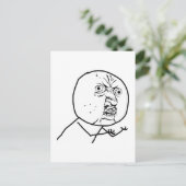 Y U NO (origineel) - verticaal Briefkaart (Staand voorkant)