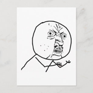 Y U NO (origineel) - verticaal Briefkaart