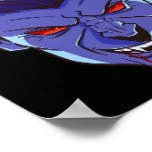 Y Vampire Halloween Monster Face Enge Vingers Kost Poster (Hoek)