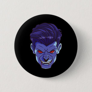 Y Vampire Halloween Monster Face Enge Vingers Kost Ronde Button 5,7 Cm