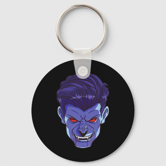 Y Vampire Halloween Monster Face Enge Vingers Kost Sleutelhanger (Voorkant)