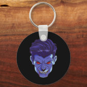 Y Vampire Halloween Monster Face Enge Vingers Kost Sleutelhanger (Voorkant)