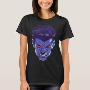 Y Vampire Halloween Monster Face Enge Vingers Kost T-shirt