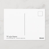 Y voor Yarrow Flower Alphabet Briefkaart (Achterkant)