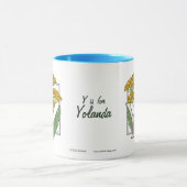 Y voor Yarrow Flower Alphabet Mok (Midden)