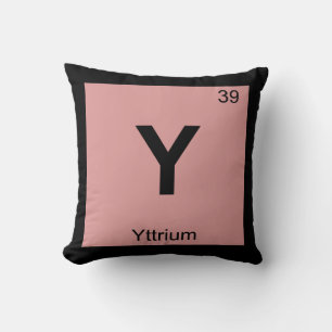 Y - Yttrium Chemie Periodiek Systeem Symbool Kussen