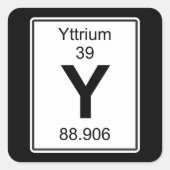 Y - Yttrium Vierkante Sticker (Voorkant)