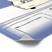 Ya Betcha, ik ben gestrest. (Vis in een blender) Poster (Hoek)