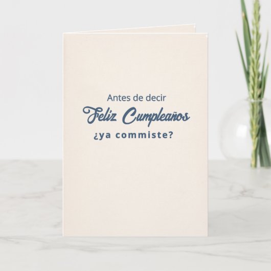 Ya Comiste? Verjaardagskaart Kaart (Voorkant)