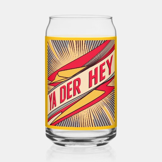 Ya Der Hey (Wisconsin Slang) Blikvorm Glas (Achterkant)