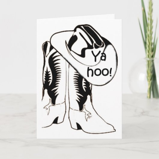 YA HOO-HIP HIP HOERA-GEfeliciteerd Kaart (Voorkant)