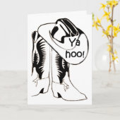 YA HOO-HIP HIP HOERA-GEfeliciteerd Kaart (Gele Bloem)