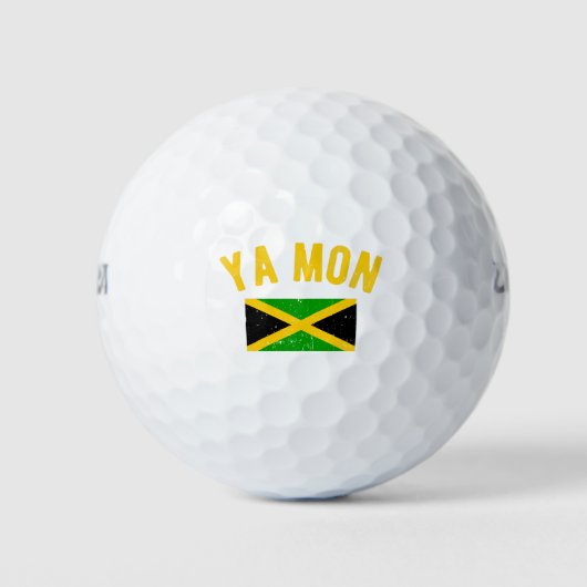 Ya Mon Jamaica Slang Funny Jamaican Phrase Golfballen (Voorkant)