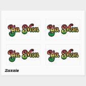 Ya Mon Jamaica Slang Funny Jamaican Phrase T-Shirt Rechthoekige Sticker (Vel)