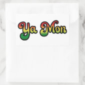 Ya Mon Jamaica Slang Funny Jamaican Phrase T-Shirt Rechthoekige Sticker (Tas)