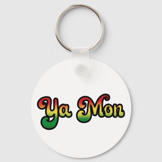 Ya Mon Jamaica Slang Funny Jamaican Phrase T-Shirt Sleutelhanger (Voorkant)