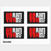 Ya Played Yaself Rechthoekige Sticker (Vel)