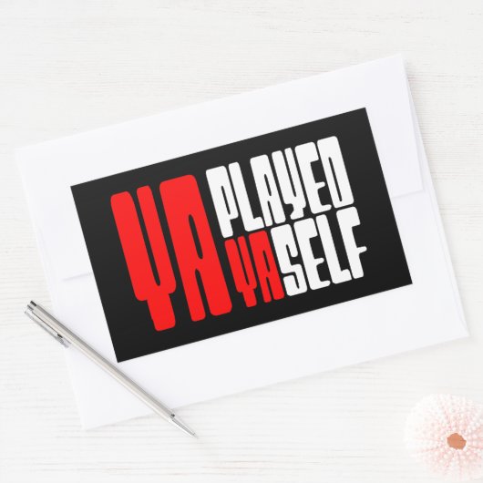Ya Played Yaself Rechthoekige Sticker (Envelop)