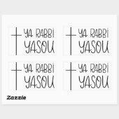 Ya Rabbi Yasou (O Here Jesus) Handgeschreven Stick Rechthoekige Sticker (Vel)
