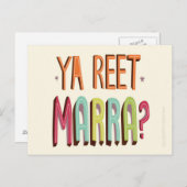 Ya Reet Marra Post Kaart (Voorkant / Achterkant)