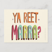 Ya Reet Marra Post Kaart (Voorkant)