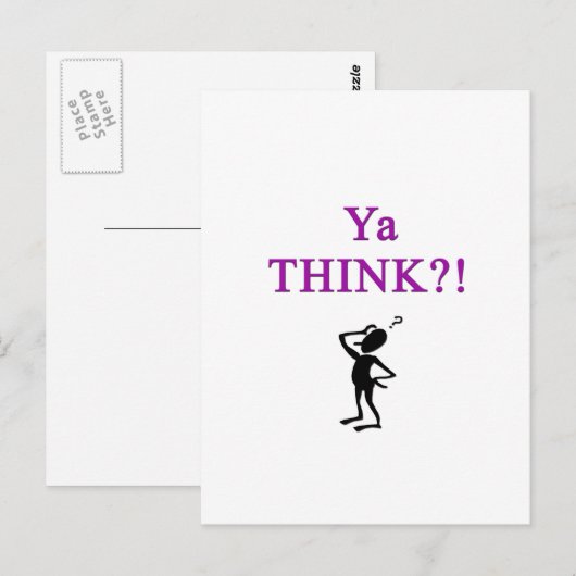 Ya Think Briefkaart (Voorkant / Achterkant)