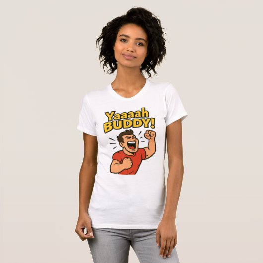 Yaaaah Buddy Power Burst T-shirt (Voorkant volledig)