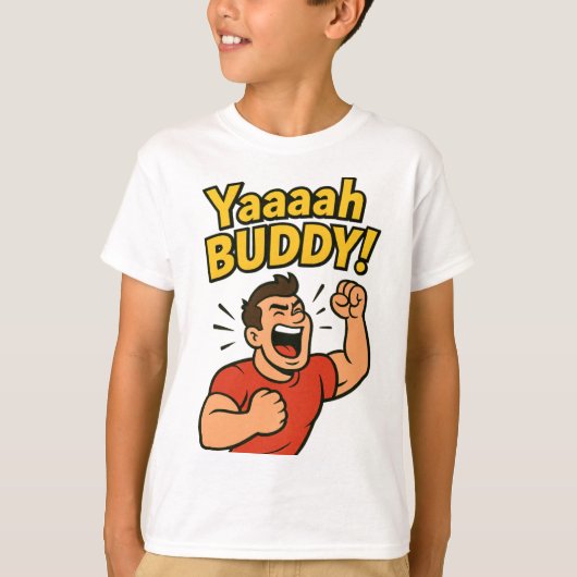 Yaaaah Buddy Power Burst T-shirt (Voorkant)