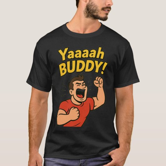 Yaaaah Buddy Power Burst T-shirt (Voorkant)