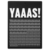 Yaaas Typography Custom Background Color Klembord (Achterkant)