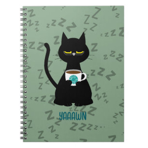 YAAAWN slaperig kat notitieboek