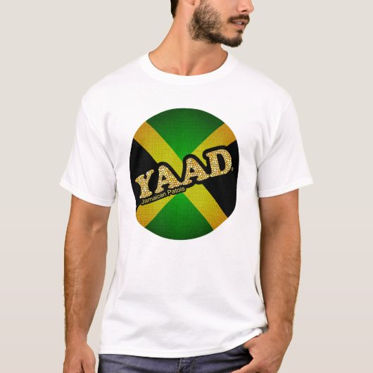 Yaad Jamaican Flag Round Patterned T-shirt (Voorkant)