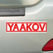 Yaakov Stamp Bumpersticker (Op auto)