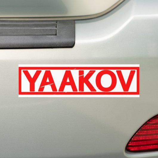Yaakov Stamp Bumpersticker (Op auto)