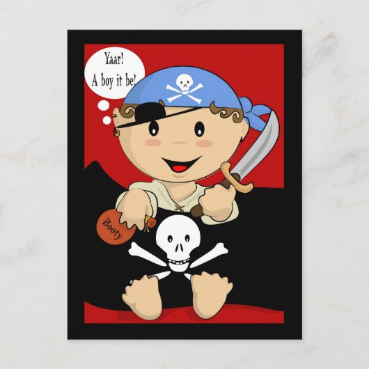 Yaar! Een jongen! Briefkaart (Voorkant)