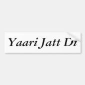 Yaari Jatt Di Bumpersticker (Voorkant)