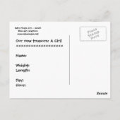 Yaarr! Een meisje. Briefkaart (Achterkant)